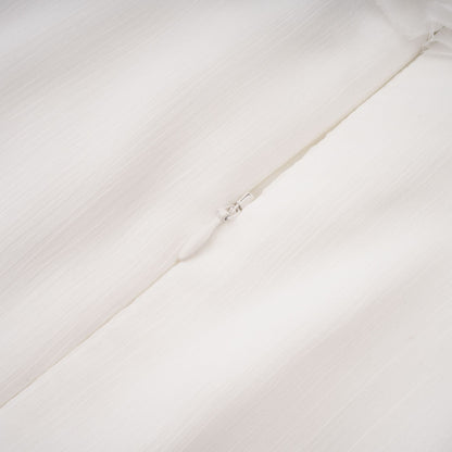Déotille White Asymmetrical Ruched Mini Dress