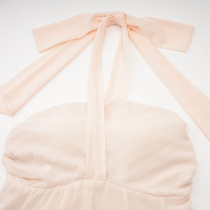 Esmerie Sleeveless Bustier Mini Dress with Back Tie Detail