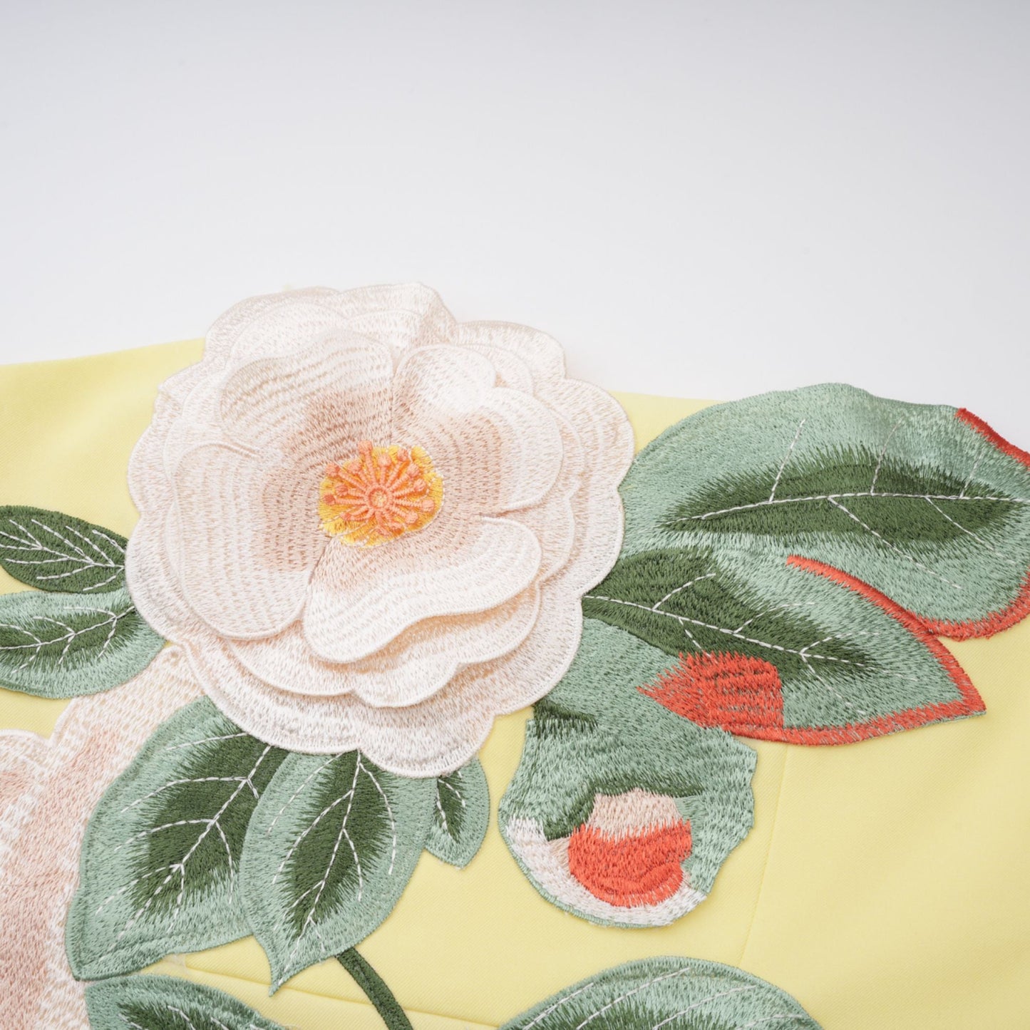 Abigail Yellow Floral Embroidered Mini Dress