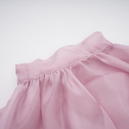 Brooklyn Pink Glossy Bubble Hem Mini Dress