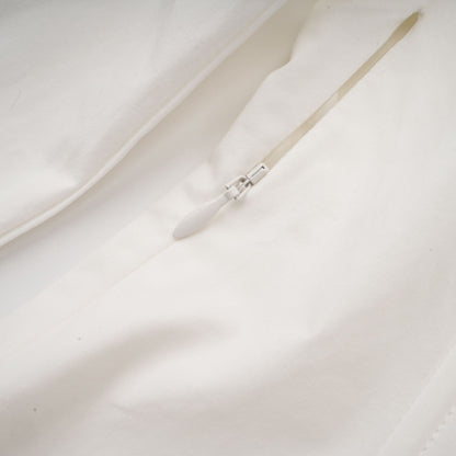 Orlane white cinched-waist pleated mini shirt dress