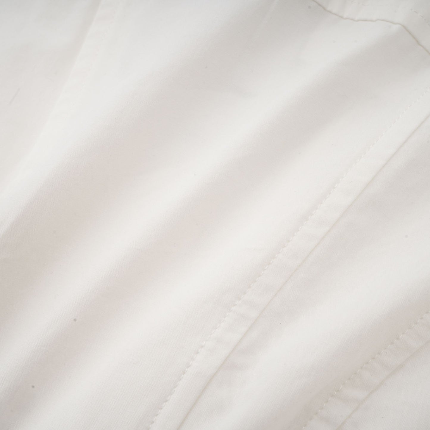 Orlane white cinched-waist pleated mini shirt dress