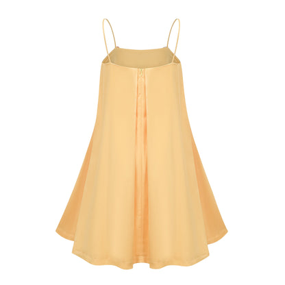 Avril Yellow Floral Embroidered Mini Dress