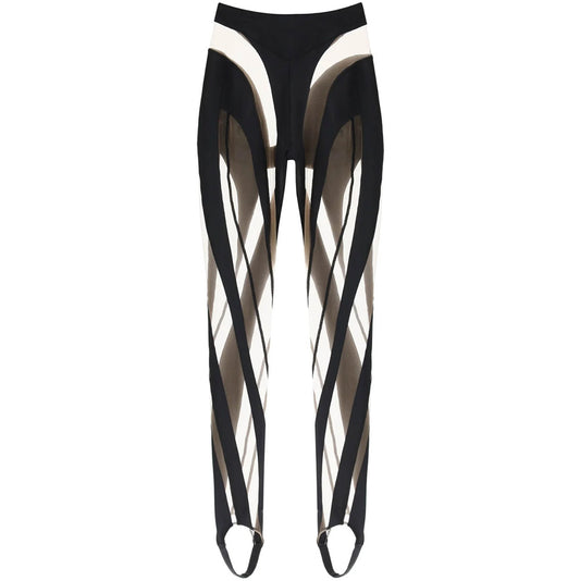 Mesh Black Patchwork Leggins