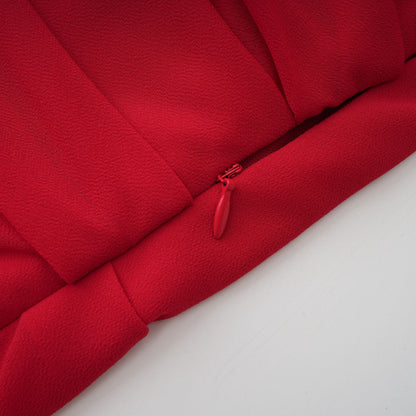 Clarabelle red draped mini dress