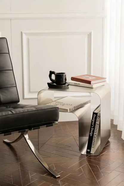 Minimalist Stainless Steel Bedside Table