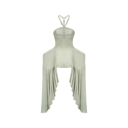 Michel layered-hemline mini dress