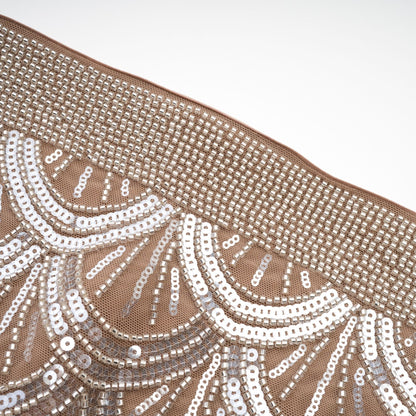 Astrid brown embellished mini dress