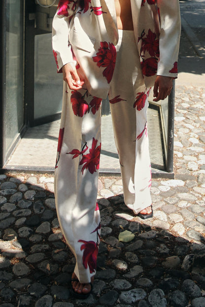 Nelly Printed Floral Blazer Set-Sunfere