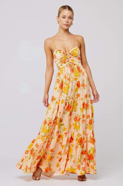 dresses-Beverly Printed Cut-out Maxi Slip Dress-SD00604172697-Orange-S - Sunfere