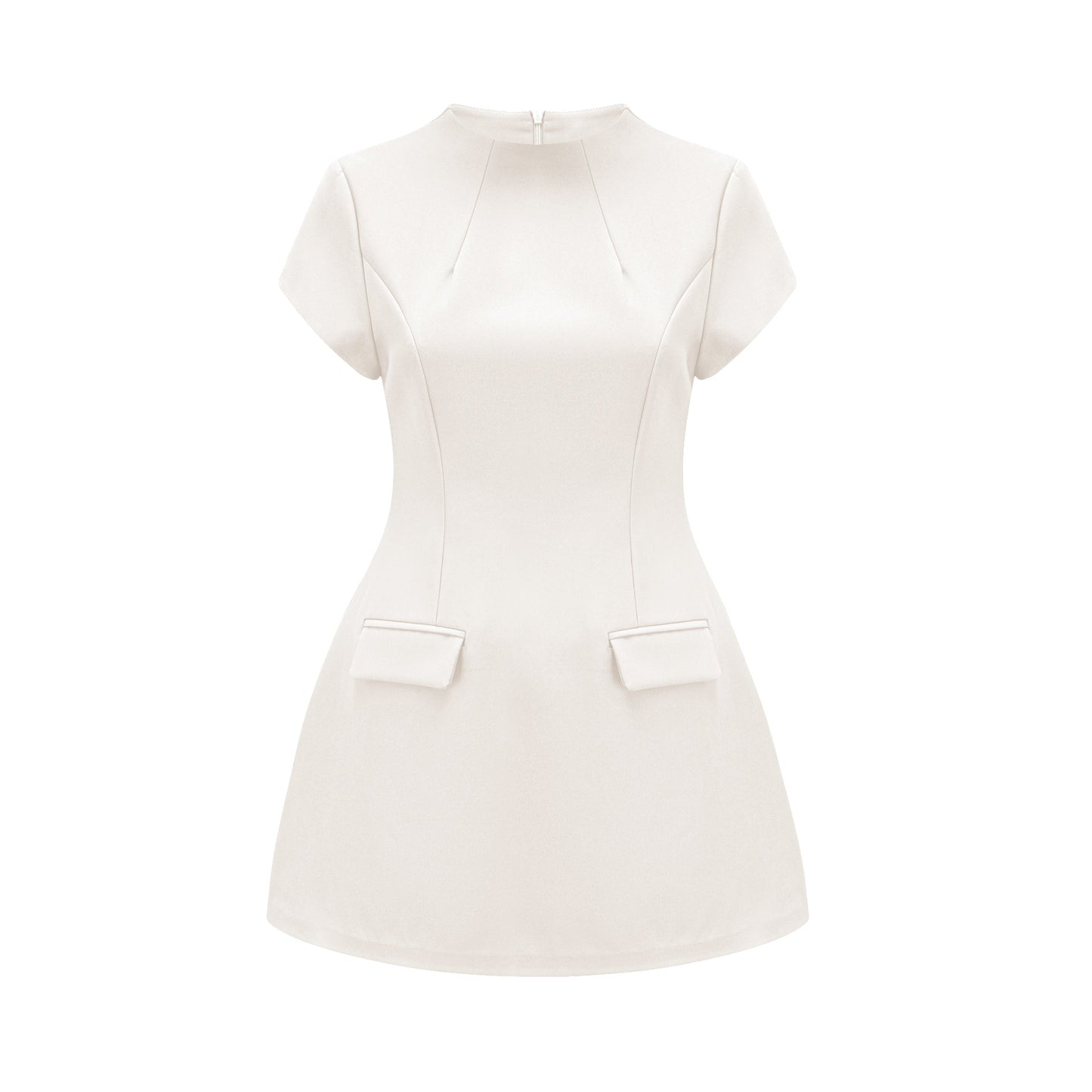 Esther White Cap Sleeve Mini Dress