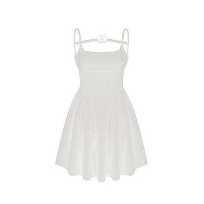 Camellia Pleated Mini Dress
