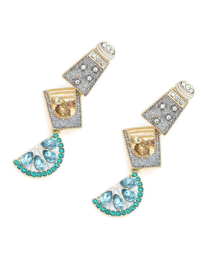 Cocktail Diamante Drop Earrings-Sunfere
