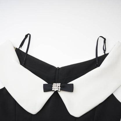 Deniece Black Off-The-Shoulder Mini Dress