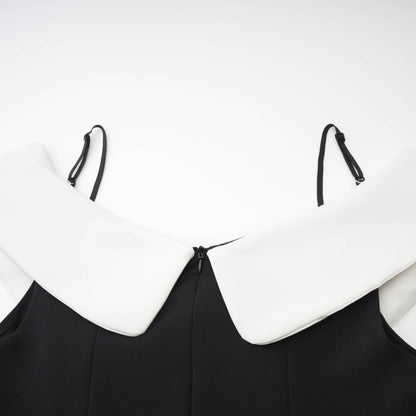 Deniece Black Off-The-Shoulder Mini Dress