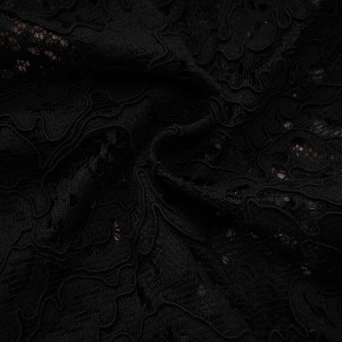 Kylitha black lace ribbon mini dress
