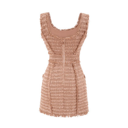 Liane tweed button-down fastening dress