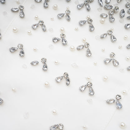 Melisande white embellished mini dress