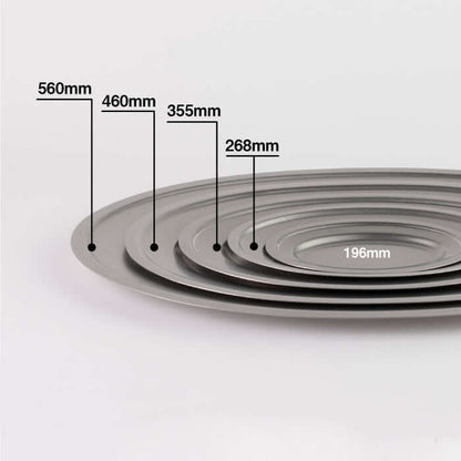 Vintage INOX oval plate made of durable 18-8 stainless steel, showcasing a chic and versatile design for various uses.