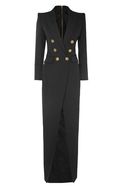Simona Tuxedo Maxi Blazer Dress-Sunfere