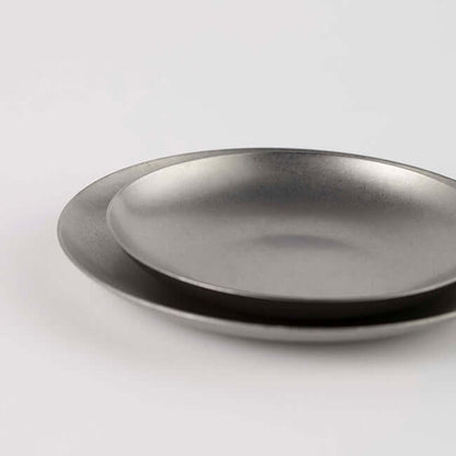 VINTAGE INOX small stainless steel tray, circular design, durable and chic, size 97mm, ideal for versatile use, made in Japan.