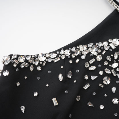 Xanthea black embellished mini dress